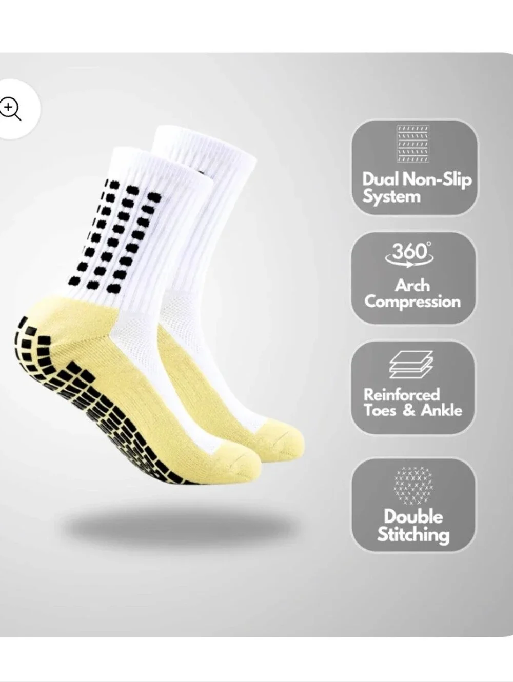 Spreezing Grip Socks Soccer Training Sticky Socks 6 Pairs Men 6-11 NIB